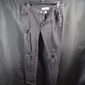 Black distressed straight leg CATO Jeans